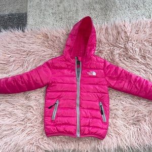 Girls pink puffer coat